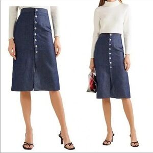 Simon Miller denim button down midi skirt
